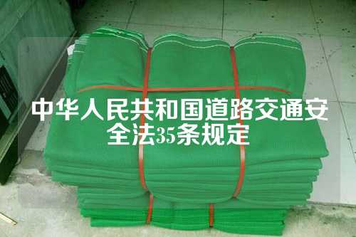 中华人民共和国道路交通安全法35条规定